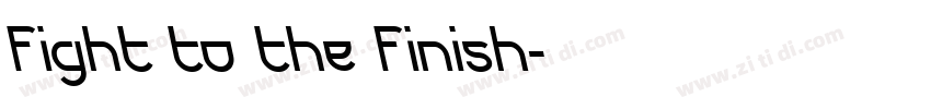 Fight to the Finish字体转换